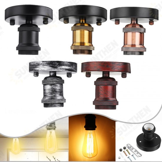 E27 Industrial Vintage Bulb Adapter Wall Ceiling Pendant Light Socket Holder Lamp Screw AC110-220V