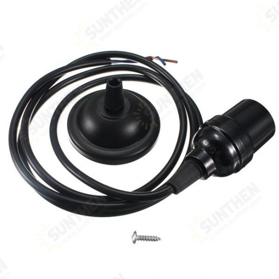 E27 Screw Hang Lamp Holder Ceiling Pendant Vintage Industrial Light with Cable Wire AC 110-240V E27 Screw Hang Lamp Holder Ceiling Pendant Vintage Industrial Light with Cable Wire AC 110-240V