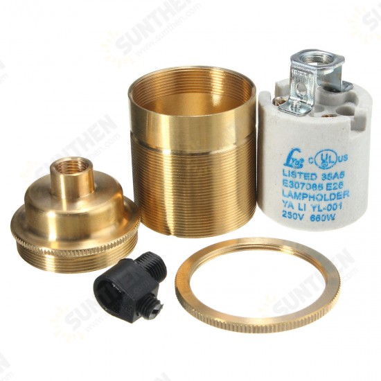 E27 Vintage Copper Edison Light Bulb Adapter Lamp Holder for Pendant Lighting AC110-250V E27 Vintage Copper Edison Light Bulb Adapter Lamp Holder for Pendant Lighting AC110-250V