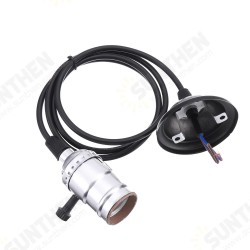 E27 Vintage Sliver Edison Light Socket Lamp Holder Pendant Bulb Adapter with Switch E27 Vintage Sliver Edison Light Socket Lamp Holder Pendant Bulb Adapter with Switch