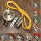 E27/E26 2M Vintage Fabric Cable Pendant Light Filament Lamp Bulb Holder Socket E27/E26 2M Vintage Fabric Cable Pendant Light Filament Lamp Bulb Holder Socket