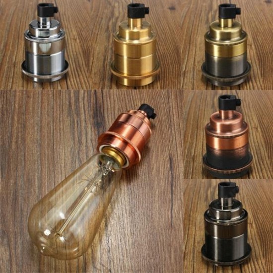 E27/E26 Base Vintage Edison Thread Lamp Bulb Pendant Light Holder Socket Fixture