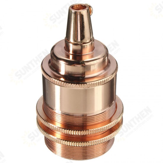 E27/E26 Copper Retro Edison Light Lamp Bulb Holder Socket Shade Rings Cord Grip