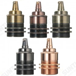 E27/E26 Copper Retro Edison Light Lamp Bulb Holder Socket Shade Rings Cord Grip E27/E26 Copper Retro Edison Light Lamp Bulb Holder Socket Shade Rings Cord Grip