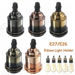 E27/E26 Copper Vintage Edison Light Lamp Bulb Holder Socket Shade Ring Cord Grip E27/E26 Copper Vintage Edison Light Lamp Bulb Holder Socket Shade Ring Cord Grip