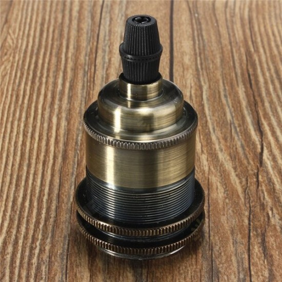 E27/E26 Copper Vintage Edison Light Lamp Bulb Holder Socket Shade Ring Cord Grip E27/E26 Copper Vintage Edison Light Lamp Bulb Holder Socket Shade Ring Cord Grip