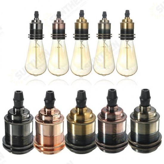 E27/E26 Copper Vintage Edison Light Lamp Bulb Holder Socket Shade Ring Cord Grip E27/E26 Copper Vintage Edison Light Lamp Bulb Holder Socket Shade Ring Cord Grip