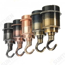 E27/E26 Light Lamp Holder Edison Hanging Hook Copper Metal Socket Antique Vintage AC110-220V E27/E26 Light Lamp Holder Edison Hanging Hook Copper Metal Socket Antique Vintage AC110-220V