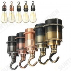 E27/E26 Light Lamp Holder Edison Hanging Hook Copper Metal Socket Antique Vintage AC110-220V E27/E26 Light Lamp Holder Edison Hanging Hook Copper Metal Socket Antique Vintage AC110-220V