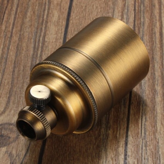 E27/E26 Solid Brass Retro Vintage ES Edison Light Socket Lamp Bulb Holder Decor