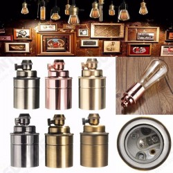 E27/E26 Solid Brass Retro Vintage ES Edison Light Socket Lamp Bulb Holder Decor E27/E26 Solid Brass Retro Vintage ES Edison Light Socket Lamp Bulb Holder Decor