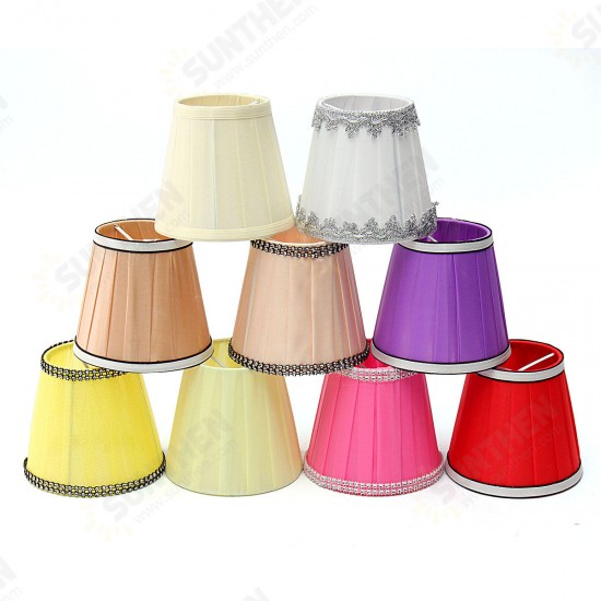 Fabric Chandelier Lampshade Holder Clip on Sconce Bedroom Beside Bed Lamp Hanging Light