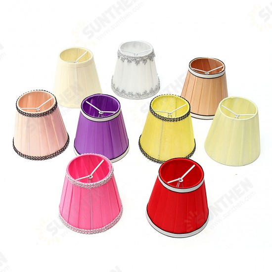 Fabric Chandelier Lampshade Holder Clip on Sconce Bedroom Beside Bed Lamp Hanging Light