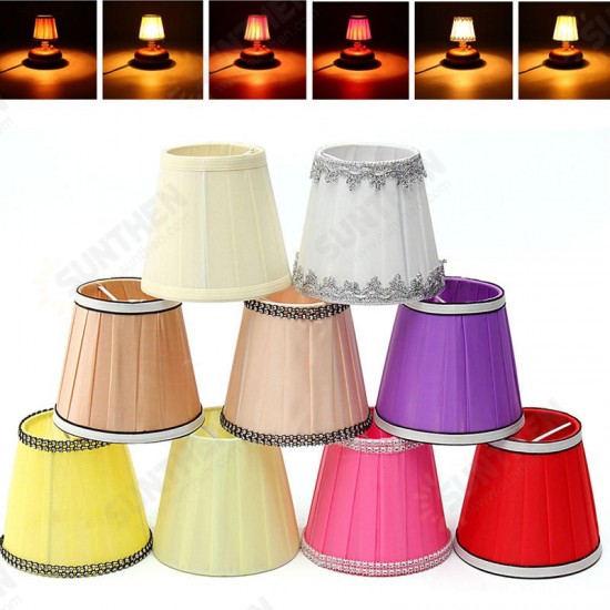 Fabric Chandelier Lampshade Holder Clip on Sconce Bedroom Beside Bed Lamp Hanging Light