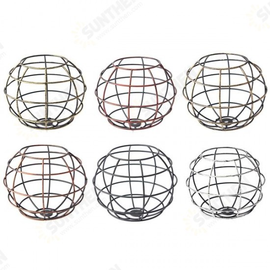 Iron Vintage Ceiling Light Fitting Lamp Bulb Sphere Shape Cage Bar Cafe Lampshade