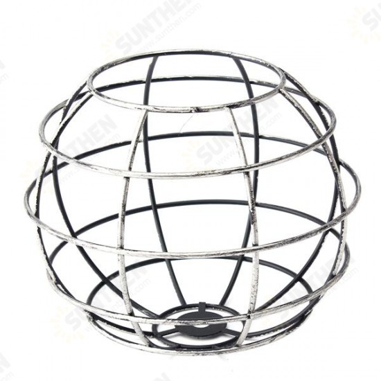 Iron Vintage Ceiling Light Fitting Lamp Bulb Sphere Shape Cage Bar Cafe Lampshade