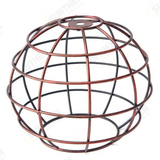 Iron Vintage Ceiling Light Fitting Lamp Bulb Sphere Shape Cage Bar Cafe Lampshade