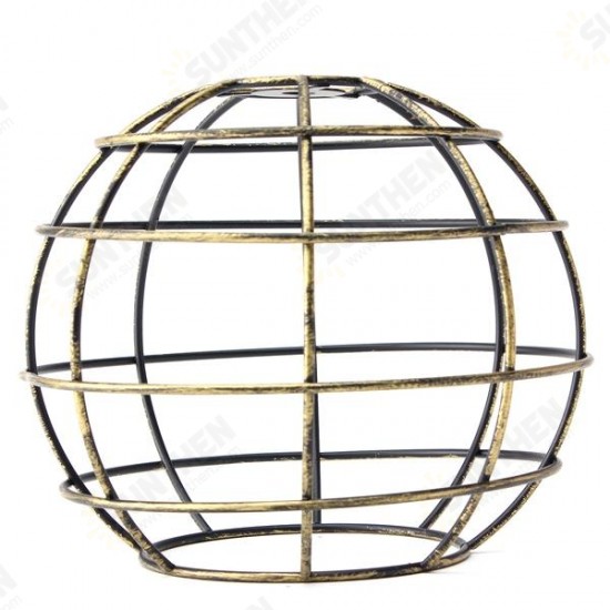 Iron Vintage Ceiling Light Fitting Lamp Bulb Sphere Shape Cage Bar Cafe Lampshade