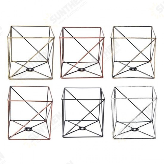 Iron Vintage Ceiling Light Fitting Lamp Bulb Square Cage Bar Cafe Lampshade Iron Vintage Ceiling Light Fitting Lamp Bulb Square Cage Bar Cafe Lampshade