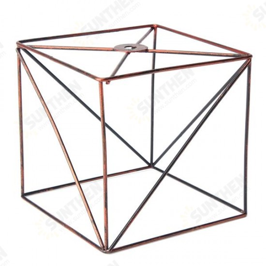 Iron Vintage Ceiling Light Fitting Lamp Bulb Square Cage Bar Cafe Lampshade Iron Vintage Ceiling Light Fitting Lamp Bulb Square Cage Bar Cafe Lampshade