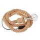 Retro E27 Hanging Lamp Base Holder Hemp Rope Pendant Light Home Restaurant Decor AC90-260V