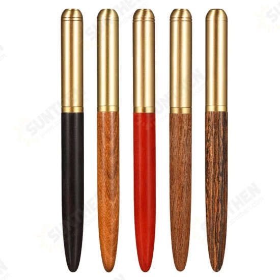 0.7mm Nib Wood Fountain Pen Ink Classic Metal Wood Pen Calligraphy Writing Business Gifts Stationery Office School Supplies