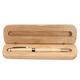 0.7mm Wooden Engraved Ballpoint Pen WIth Gift Box For Kids Students Children School Writing Gift