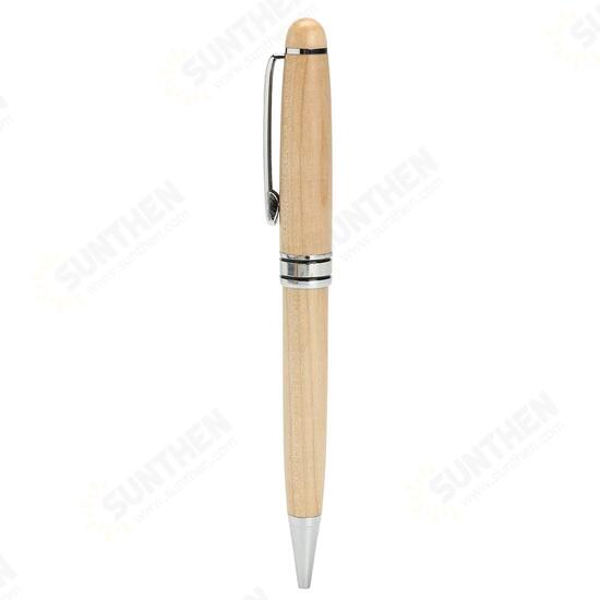 0.7mm Wooden Engraved Ballpoint Pen WIth Gift Box For Kids Students Children School Writing Gift