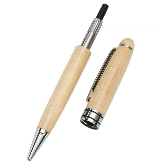 0.7mm Wooden Engraved Ballpoint Pen WIth Gift Box For Kids Students Children School Writing Gift