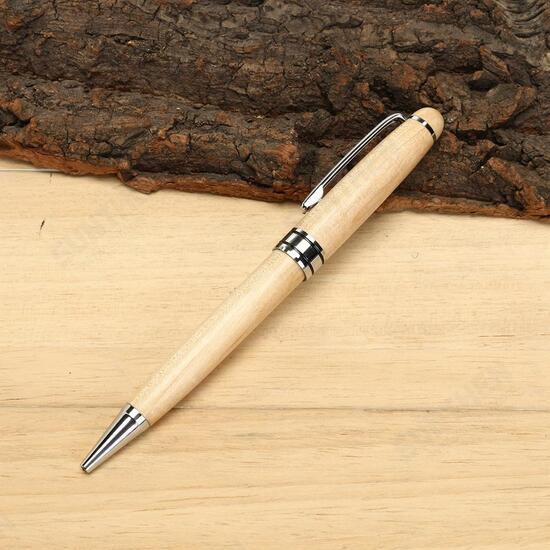 0.7mm Wooden Engraved Ballpoint Pen WIth Gift Box For Kids Students Children School Writing Gift