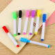 10PCS  Colorful Black Ink School Classroom Whiteboard Pen Water-based Erasable Pen Student Children's Drawing Pen with Brush