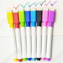 10PCS  colorful Black Ink School Classroom Whiteboard Pen Water-based Erasable Pen Student Children's Drawing Pen with Brush 10PCS  colorful Black Ink School Classroom Whiteboard Pen Water-based Erasable Pen Student Children's Drawing Pen with Brush