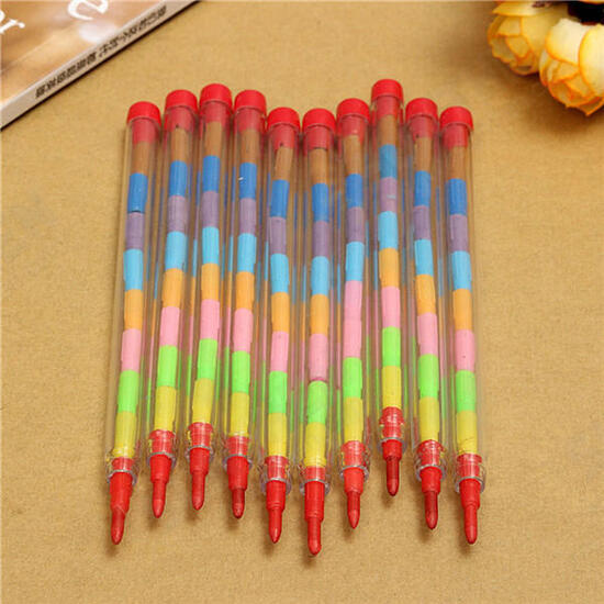 10Pcs Colored Crayons Pencil Set 10 Colors Combination Wax Nontoxic Kid Filler For Children Students