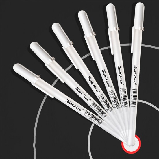 10pcs 0.7MM Gel Pen White Gold Silver Ink Color Cute Unisex Pen Gift Kids Stationery Office Painting School Art Mark Supplies