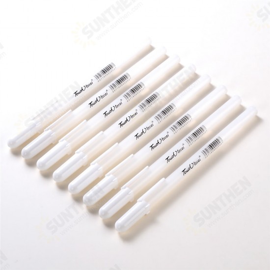 10pcs 0.7MM Gel Pen White Gold Silver Ink Color Cute Unisex Pen Gift Kids Stationery Office Painting School Art Mark Supplies