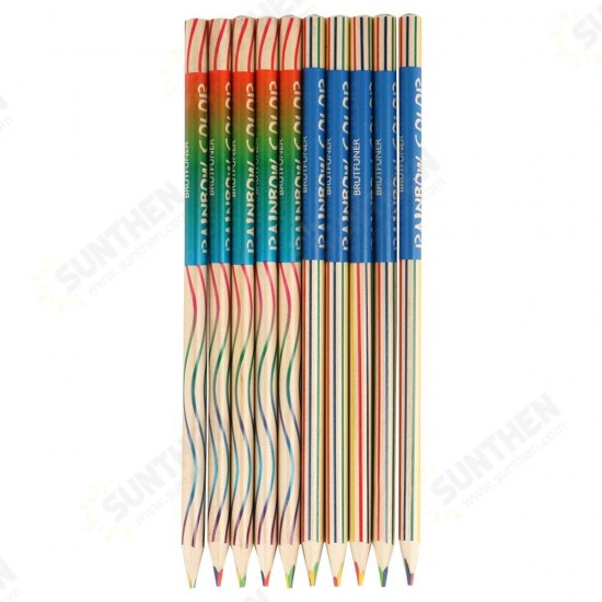 10pcs/set Rainbow Pencil Set Color Painting Pencil For Kid Graffiti Drawing Material Escolar Office School Supplies