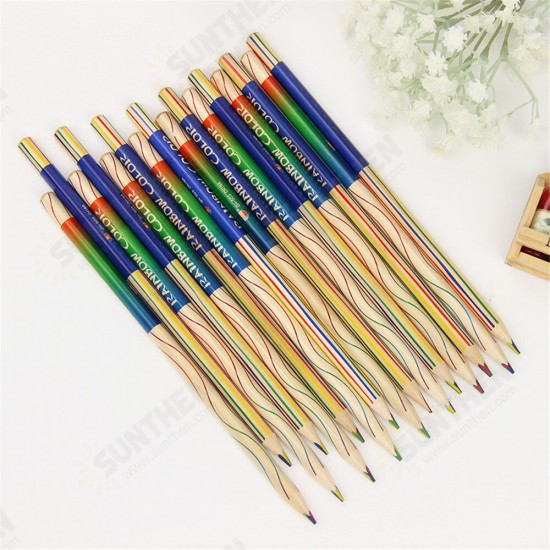 10pcs/set Rainbow Pencil Set Color Painting Pencil For Kid Graffiti Drawing Material Escolar Office School Supplies