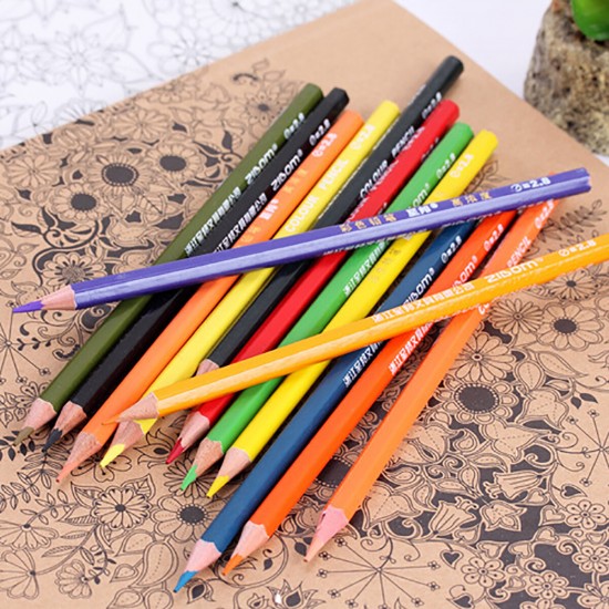 12 Colors Wood Color Pencils Set Non-toxic Artist Painting Oil Pencil for School Office Drawing Sketch Art Supplies