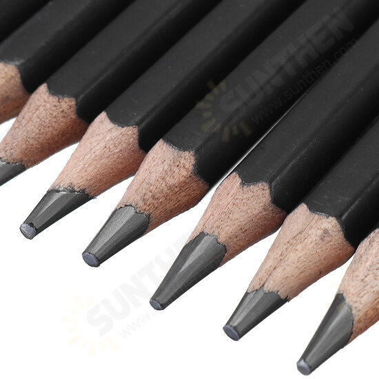 12 Pcs 6B/8B/10B Art Pencil Set Pre-sharpened Wood Soft Medium Hard Carbon Graphite Pen Office School Drawing Pencil