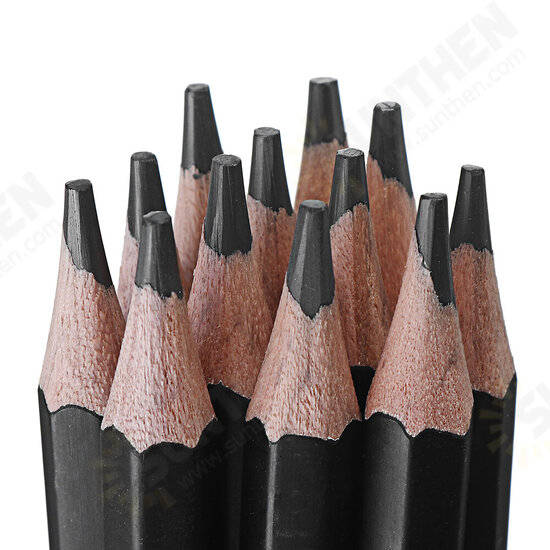 12 Pcs 6B/8B/10B Art Pencil Set Pre-sharpened Wood Soft Medium Hard Carbon Graphite Pen Office School Drawing Pencil