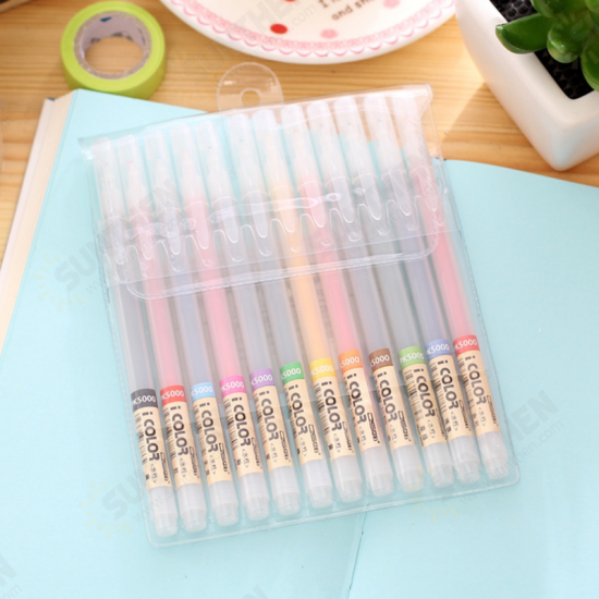 12/24/36 Colors Watercolor Pen Painting Hand Pen Gel Pen 0.3mm Art Pen Set Office School Supplies