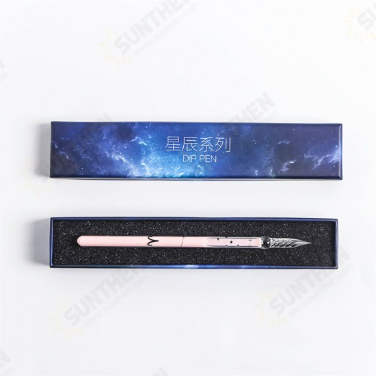 1pc Dip Pen 12 Constellation Glass Pen Student Stationery Business Office Writing Supplies Painting Pen Gift Box