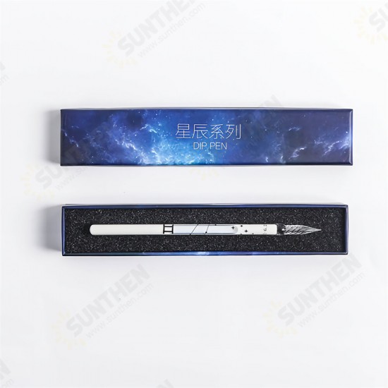 1pc Dip Pen 12 Constellation Glass Pen Student Stationery Business Office Writing Supplies Painting Pen Gift Box