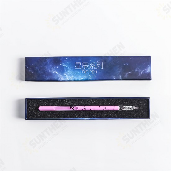 1pc Dip Pen 12 Constellation Glass Pen Student Stationery Business Office Writing Supplies Painting Pen Gift Box