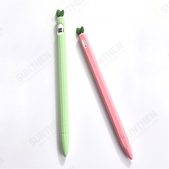 1pc Silicone Protective Sleeve Anti Slip Lovely Apple Protective Pen Case Tablet Touch Pen For Apple Pencil 1/2 Generation