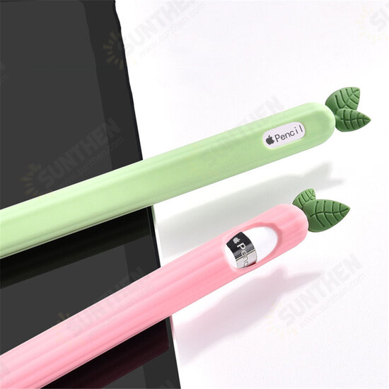 1pc Silicone Protective Sleeve Anti Slip Lovely Apple Protective Pen Case Tablet Touch Pen For Apple Pencil 1/2 Generation