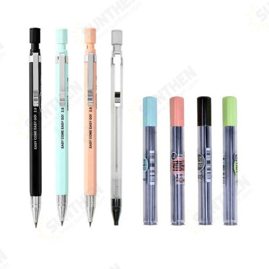 2.0mm Mechanical Pencil 2B Thick Refill for Writing Kids Girls Gift School Supplies Stationery