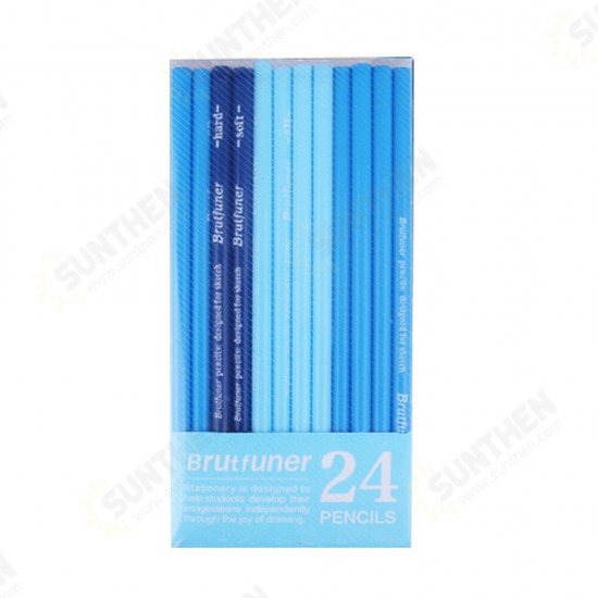 24 Pcs Sketch Pencil Art Drawing Pencil HB/2B/3B/14B Multiple Models Excellent Supply for School Student Adult