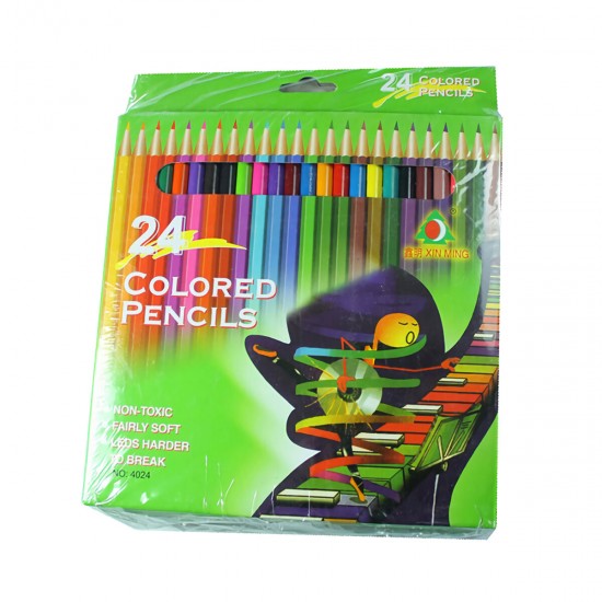 24-color Colored Pencils Wood Artist Painting Oil Color Pencil for School Drawing Sketch Art Supplies Stationery