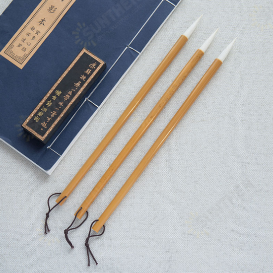 5 PCS Goat Hair Drawing Hook Line Brush Practice Writing Brush Oil Painting Brush